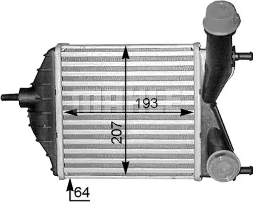 интеркулер (охладител за въздуха на турбината) MAHLE CI 378 000S