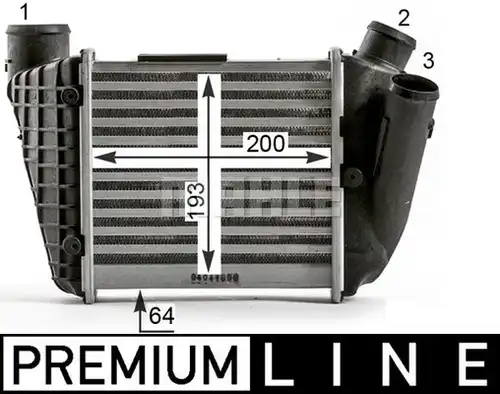 интеркулер (охладител за въздуха на турбината) MAHLE CI 429 000P