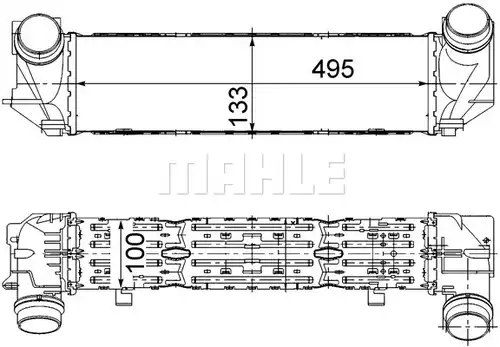 интеркулер (охладител за въздуха на турбината) MAHLE CI 476 000S