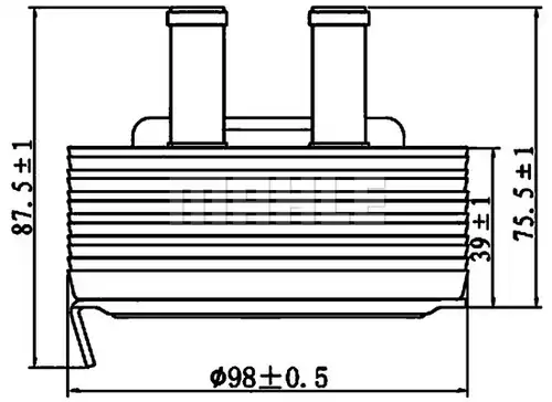 маслен радиатор, двигателно масло MAHLE CLC 197 000S