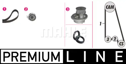 водна помпа+ к-кт ангренажен ремък MAHLE CPK 1 000P
