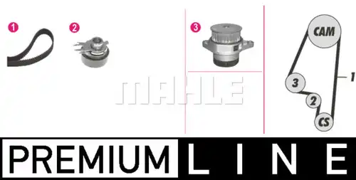 водна помпа+ к-кт ангренажен ремък MAHLE CPK 101 000P