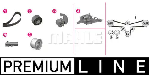 водна помпа+ к-кт ангренажен ремък MAHLE CPK 102 000P