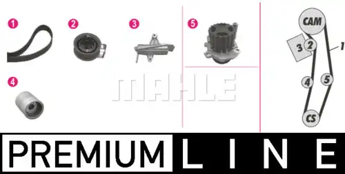 водна помпа+ к-кт ангренажен ремък MAHLE CPK 107 000P