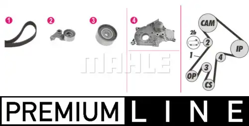 водна помпа+ к-кт ангренажен ремък MAHLE CPK 112 000P