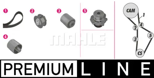 водна помпа+ к-кт ангренажен ремък MAHLE CPK 113 000P