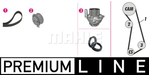водна помпа+ к-кт ангренажен ремък MAHLE CPK 12 000P