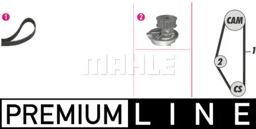 водна помпа+ к-кт ангренажен ремък MAHLE CPK 125 000P