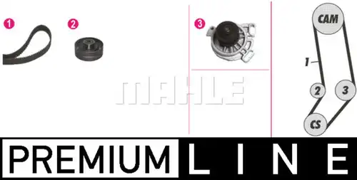 водна помпа+ к-кт ангренажен ремък MAHLE CPK 127 000P