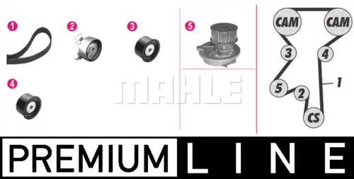 водна помпа+ к-кт ангренажен ремък MAHLE CPK 13 000P