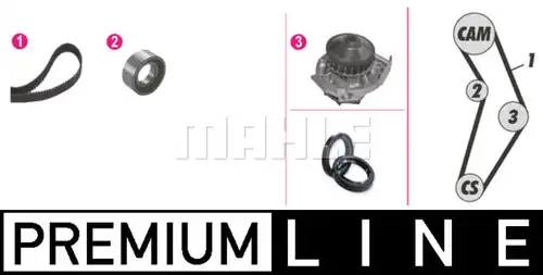 водна помпа+ к-кт ангренажен ремък MAHLE CPK 18 000P