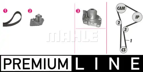 водна помпа+ к-кт ангренажен ремък MAHLE CPK 24 000P