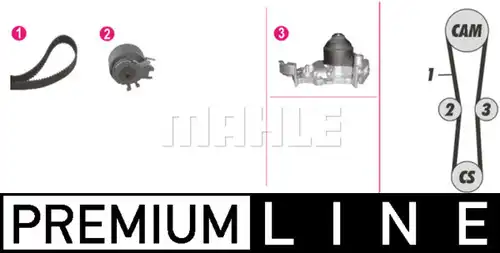 водна помпа+ к-кт ангренажен ремък MAHLE CPK 27 000P