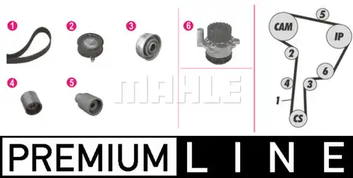 водна помпа+ к-кт ангренажен ремък MAHLE CPK 30 000P