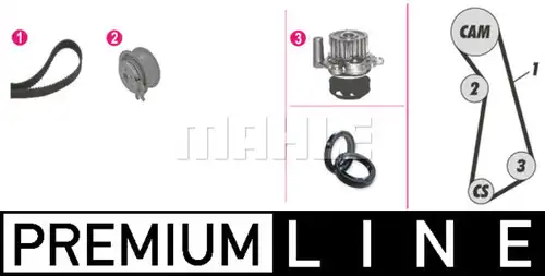 водна помпа+ к-кт ангренажен ремък MAHLE CPK 32 000P