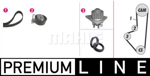 водна помпа+ к-кт ангренажен ремък MAHLE CPK 40 000P