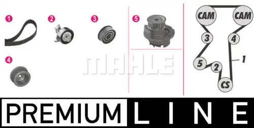 водна помпа+ к-кт ангренажен ремък MAHLE CPK 45 000P