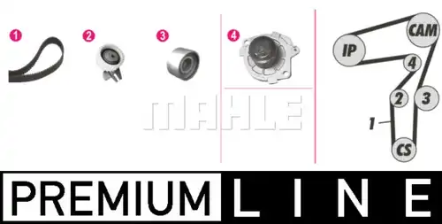 водна помпа+ к-кт ангренажен ремък MAHLE CPK 57 000P