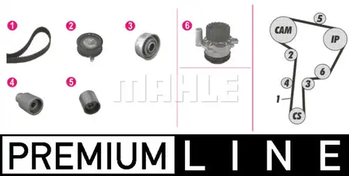 водна помпа+ к-кт ангренажен ремък MAHLE CPK 60 000P