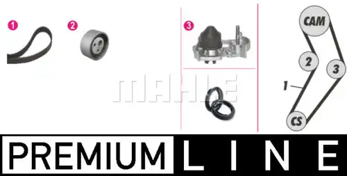 водна помпа+ к-кт ангренажен ремък MAHLE CPK 6 000P