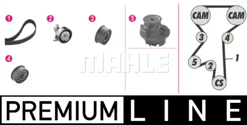 водна помпа+ к-кт ангренажен ремък MAHLE CPK 62 000P