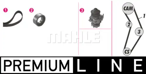 водна помпа+ к-кт ангренажен ремък MAHLE CPK 7 000P