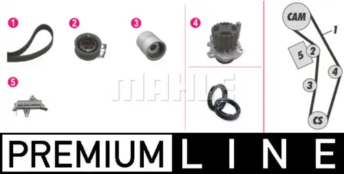 водна помпа+ к-кт ангренажен ремък MAHLE CPK 75 000P