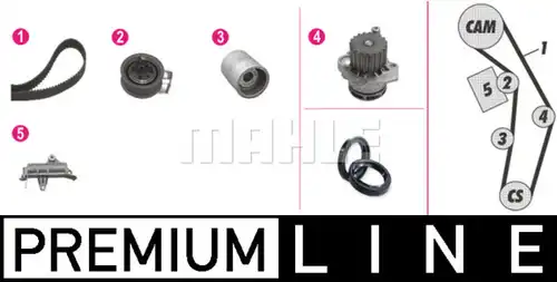 водна помпа+ к-кт ангренажен ремък MAHLE CPK 76 000P