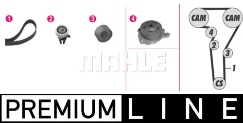 водна помпа+ к-кт ангренажен ремък MAHLE CPK 79 000P