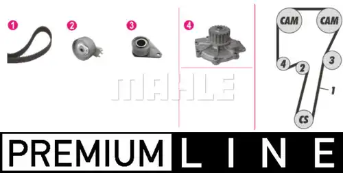 водна помпа+ к-кт ангренажен ремък MAHLE CPK 82 000P