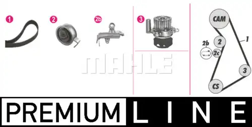водна помпа+ к-кт ангренажен ремък MAHLE CPK 92 000P