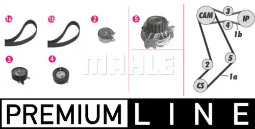 водна помпа+ к-кт ангренажен ремък MAHLE CPK 98 000P
