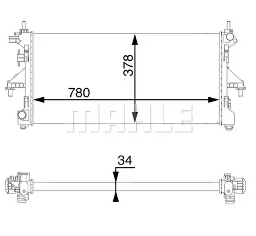 воден радиатор MAHLE CR 1069 000S