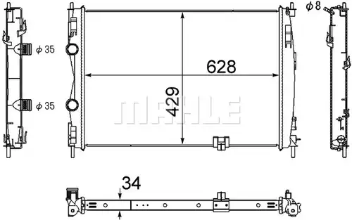 воден радиатор MAHLE CR 1076 000S