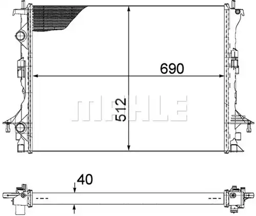 воден радиатор MAHLE CR 1092 000P