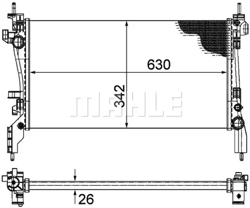 воден радиатор MAHLE CR 1120 000P