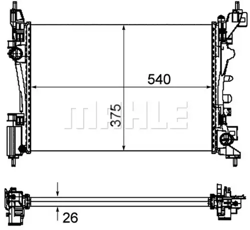 воден радиатор MAHLE CR 1121 000P