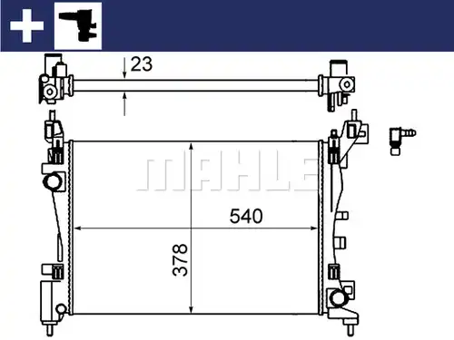 воден радиатор MAHLE CR 1121 000S