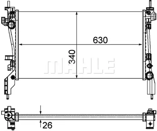 воден радиатор MAHLE CR 1122 000P