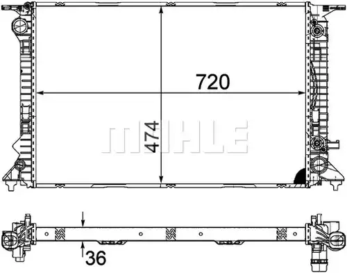 воден радиатор MAHLE CR 1134 000P