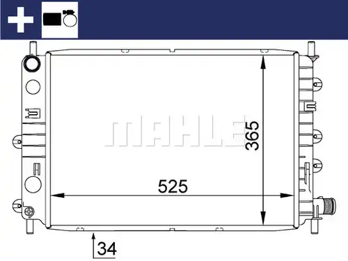 воден радиатор MAHLE CR 1142 000S