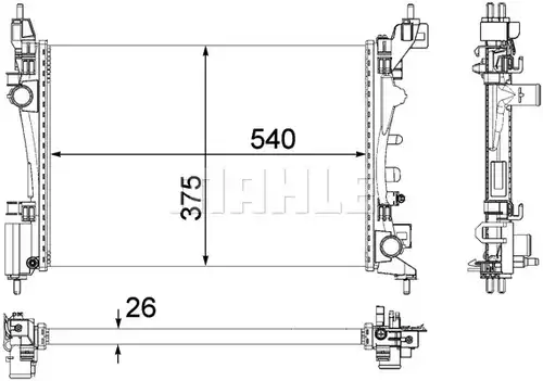 воден радиатор MAHLE CR 1182 000P