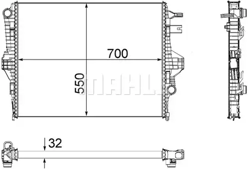 воден радиатор MAHLE CR 1183 000P