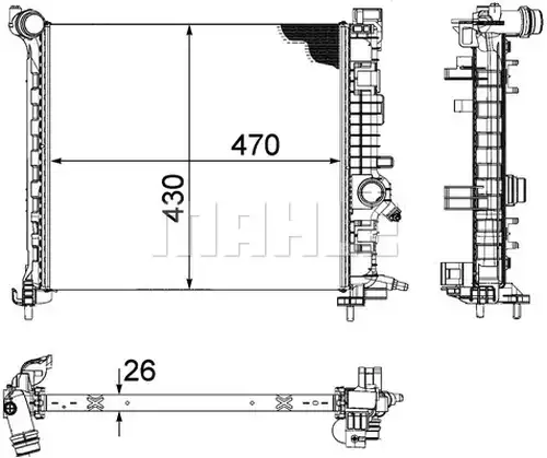 воден радиатор MAHLE CR 1188 000P