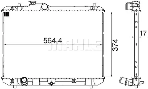 воден радиатор MAHLE CR 1194 000S
