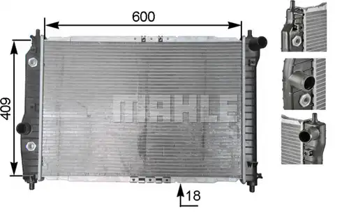 воден радиатор MAHLE CR 131 000S