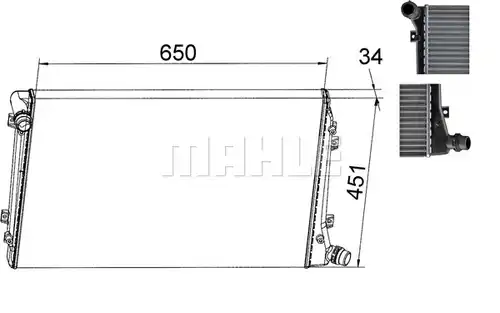 воден радиатор MAHLE CR 1395 000S