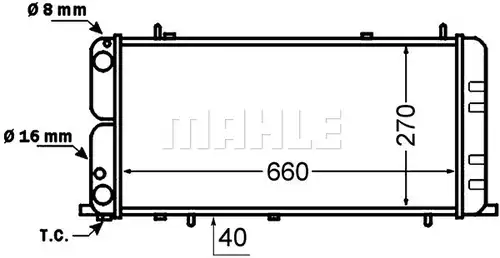 воден радиатор MAHLE CR 140 000S