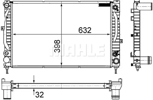 воден радиатор MAHLE CR 1414 000S