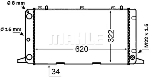 воден радиатор MAHLE CR 1415 000S